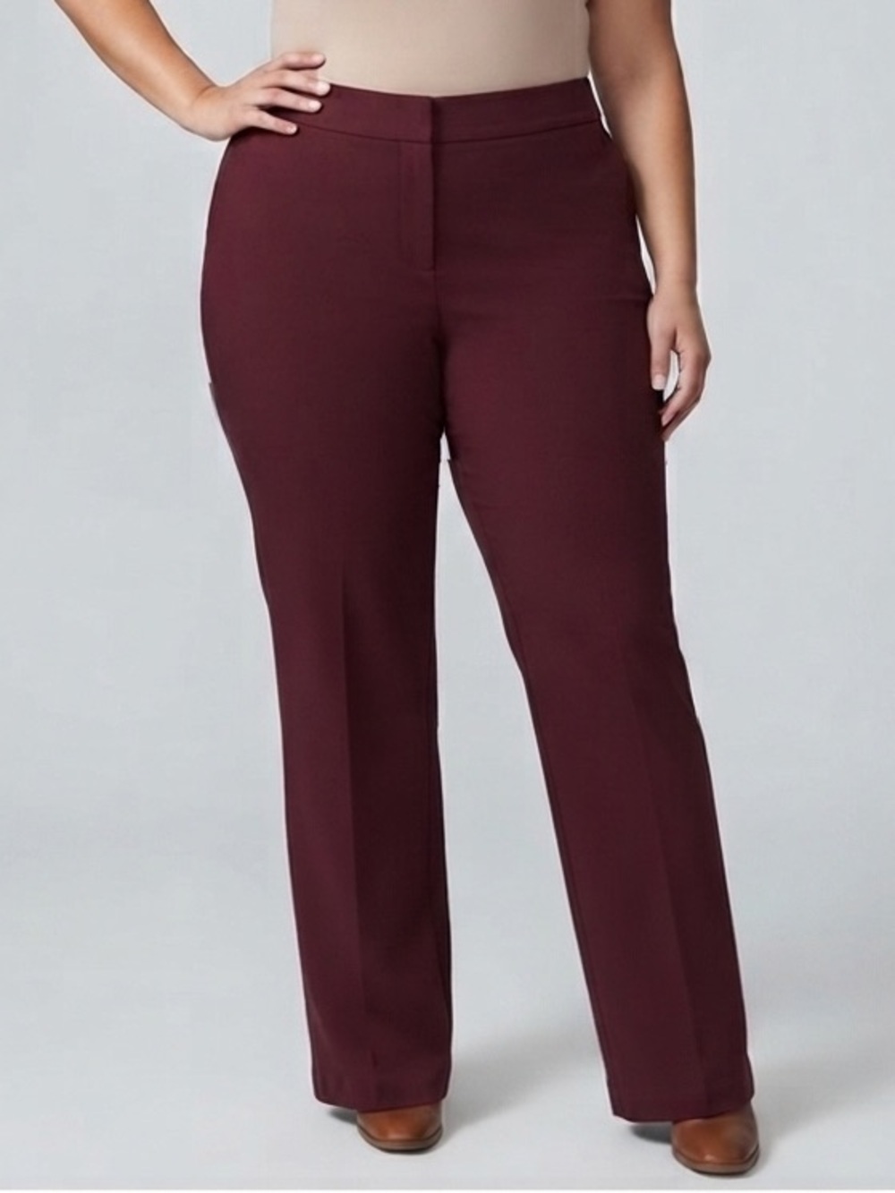 NWT PENNINGTONS Wine Pants 28 PETITE